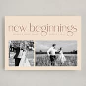 "New Beginnings" - Holiday Cards in Granite by Owl and Toad - Full Design