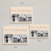 "New Beginnings" - Holiday Cards in Granite by Owl and Toad - Formats Available