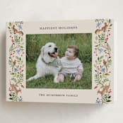 "Highlands" - Holiday Cards in Cornflower by Sarah Knight - Folded Card