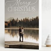 "Soft Mix" - Holiday Cards in Snow by Everett Paper Goods - Folded Card