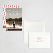 "Soft Mix" - Holiday Cards in Snow by Everett Paper Goods - Assembled