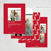 "season's serif" - Holiday Cards in Marshmallow by Becky Nimoy - Back of Card Options