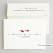 "season's serif" - Holiday Cards in Marshmallow by Becky Nimoy - FREE Recipient Addressing