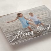 "Scripted Merry Christmas" - Holiday Cards in Snow by Kelly Schmidt - Detail