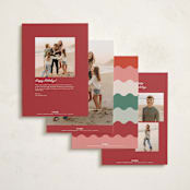 "Squiggles" - Holiday Cards in Snow by Tennie and Co. - Back of Card Options