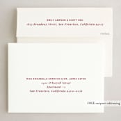 "Merrier Days Ahead" - Holiday Cards in Cherry by Playground Prints - FREE Recipient Addressing