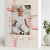 "Joyfully Striped" - Holiday Cards in Peppermint by Kristie Kern - Folded Card