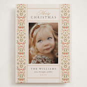 "Ornate Scroll" - Holiday Cards in Original by leslie hamer - Front