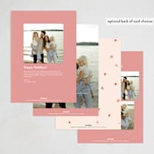"Hand Lettered Love" - Holiday Cards in Blush by Ampersand Design Studio - Back of Card Options
