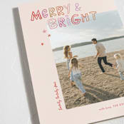 "Hand Lettered Love" - Holiday Cards in Blush by Ampersand Design Studio - Detail