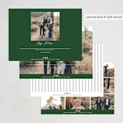 "Minimal Chic" - Holiday Cards in Forest by Genna Blackburn - Back of Card Options