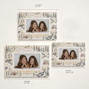"Snow and Ivory Winter Scene" - Holiday Cards in Eggnog by Becky Nimoy - Formats Available