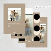 "Retro Year" - Holiday Cards in Almond by Morgan Kendall - Back of Card Options