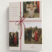 "Holiday gifts" - Holiday Cards in Burgundy by Susan Zinader - Folded Card