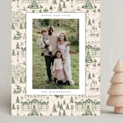 "Nutcracker Toile" - Holiday Cards in Fir by Teju Reval - Front