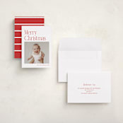 "Modern Serif" - Holiday Cards in Santa Suit by Nicole Walsh - Assembled