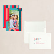 "Happy Hue" - Holiday Cards in Ruby by Lauren Chism - Assembled