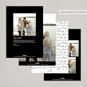 "Scripted Christmas" - Holiday Cards in Snow by Angie Gubler Design - Back of Card Options