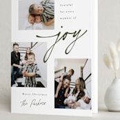 "Little Moments of Joy" - Holiday Cards in Snow by Robert and Stella - Folded Card
