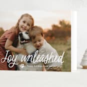 "Unleashed" - Holiday Cards in Snow by Annie Holmquist - Folded Card