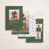 "Among the Pines" - Holiday Cards in Porcelain by Everett Paper Goods - Back of Card Options
