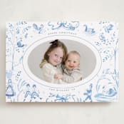 "12 Days of Christmas Toile" - Holiday Cards in Ice by Teju Reval - Front