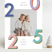 "Modern Year" - Holiday Cards in Candy by Kelly Watkins - Front
