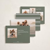 "Merry Bows" - Holiday Cards in Sage by Nicole Walsh - Back of Card Options