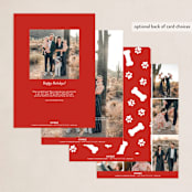 "Good Boy" - Holiday Cards in Crimson by J. Dario Design Co. - Back of Card Options