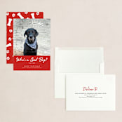 "Good Boy" - Holiday Cards in Crimson by J. Dario Design Co. - Assembled