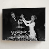 "Lively Note" - Holiday Cards in Snow by Kate Ahn - Folded Card