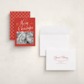 "Peppermint Twist" - Holiday Cards in Candy Apple by Jessica Williams - Assembled