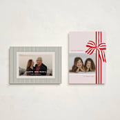 "ribbon wrapped" - Holiday Cards in Poinsettia by Angela Marzuki - Photo Orientation Options