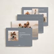 "Minimalist Border" - Holiday Cards in Slate by Stacey Meacham - Back of Card Options
