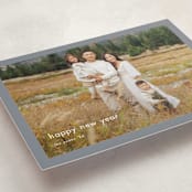 "Minimalist Border" - Holiday Cards in Slate by Stacey Meacham - Detail