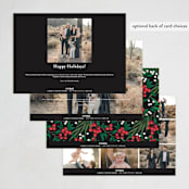 "Leafy Berries" - Holiday Cards in Charcoal by Alethea and Ruth - Back of Card