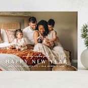 "Minimal Headline" - Holiday Cards in Snow by JoAnn Jinks - Front