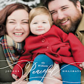 "Peaceful Holidays" - Holiday Cards in Snowfall by Shannon Chen of Four Wet Feet Studio - Detail