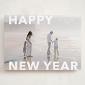 "Modern Type" - Holiday Cards in Cloud by Angela Thompson - Front