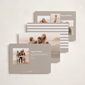 "Modern Type" - Holiday Cards in Cloud by Angela Thompson - Back of Card Options