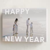 "Modern Type" - Holiday Cards in Cloud by Angela Thompson - Folded Card