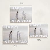 "Modern Type" - Holiday Cards in Cloud by Angela Thompson - Formats Available
