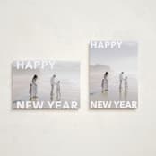 "Modern Type" - Holiday Cards in Cloud by Angela Thompson - Photo Orientation Options