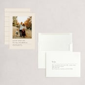 "Light and life to all" - Holiday Cards in Vanilla by Lea Delaveris - Assembled