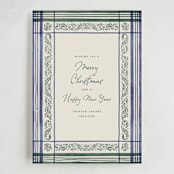 "Holiday Linen" - Holiday Cards in Marine by Chris Griffith - Full Design