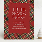 "Tis The Season Plaid" - Holiday Cards in Poinsettia by Ashlee Townsend - Front