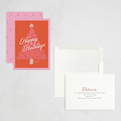 "retro tree" - Holiday Cards in Cotton Candy by Morgan Kendall - Assembled
