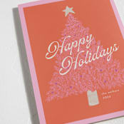 "retro tree" - Holiday Cards in Cotton Candy by Morgan Kendall - Detail
