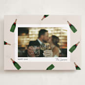"Popping Bottles" - Holiday Cards in Eggnog by Shari Margolin - Front