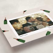 "Popping Bottles" - Holiday Cards in Eggnog by Shari Margolin - Detail